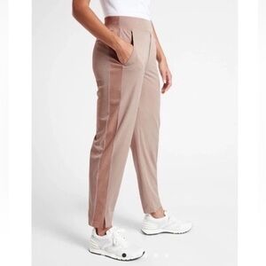 Athleta Brooklyn Textured Ankle Pant Grain Camo Pink Blush Sz 24 Women's